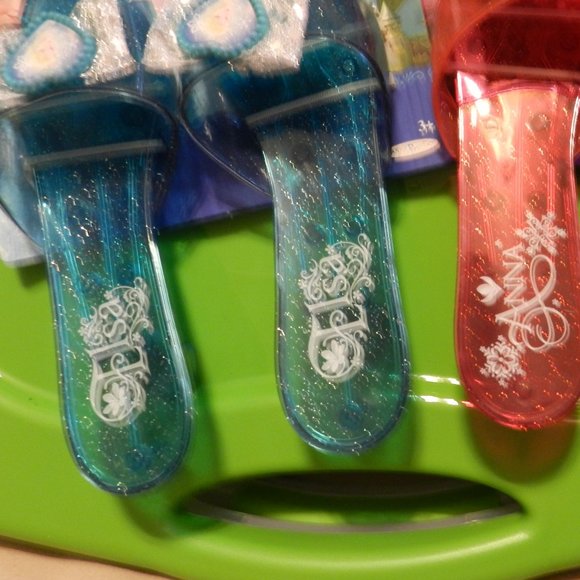 Disney Frozen Anna & Elsa Sparkle Shoes Toddlers Dressup Pretend roleplay NWT - Picture 11 of 15